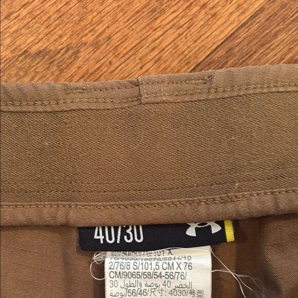 Under Armour Tan Cargo Pants with Cropped Length - Picture 3 of 9